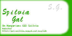 szilvia gal business card